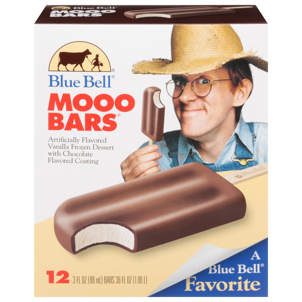 slide 5 of 9, Blue Bell Moo Bars, 12 ct