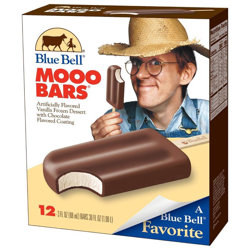 slide 1 of 9, Blue Bell Moo Bars, 12 ct