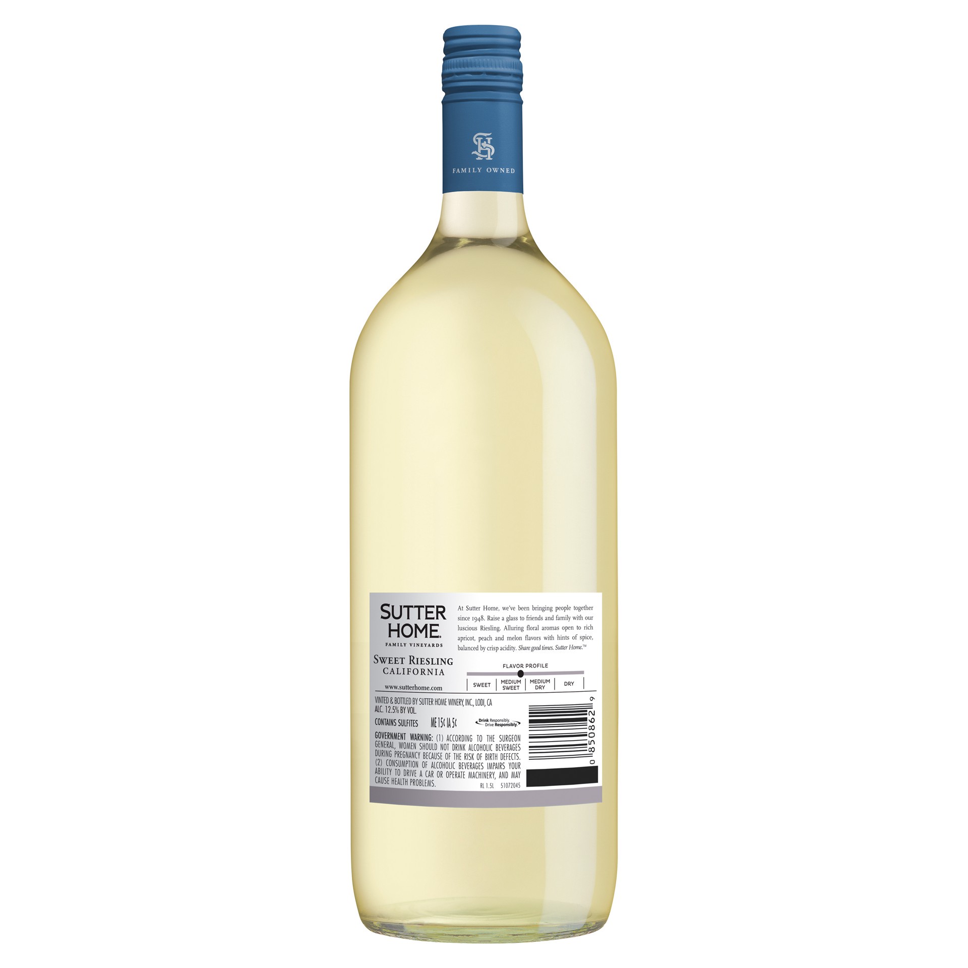 slide 4 of 5, Sutter Home Sweet Riesling White Wine, 1.5L Wine Bottle, 1.50 liter