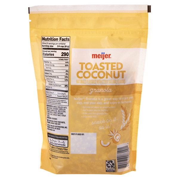 slide 8 of 13, Meijer Toasted Coconut Granola, 13 oz