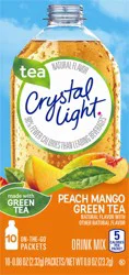 Crystal Light Peach Mango Green Tea On-The-Go Powdered Drink Mix, 10 ct - .08 oz Packets