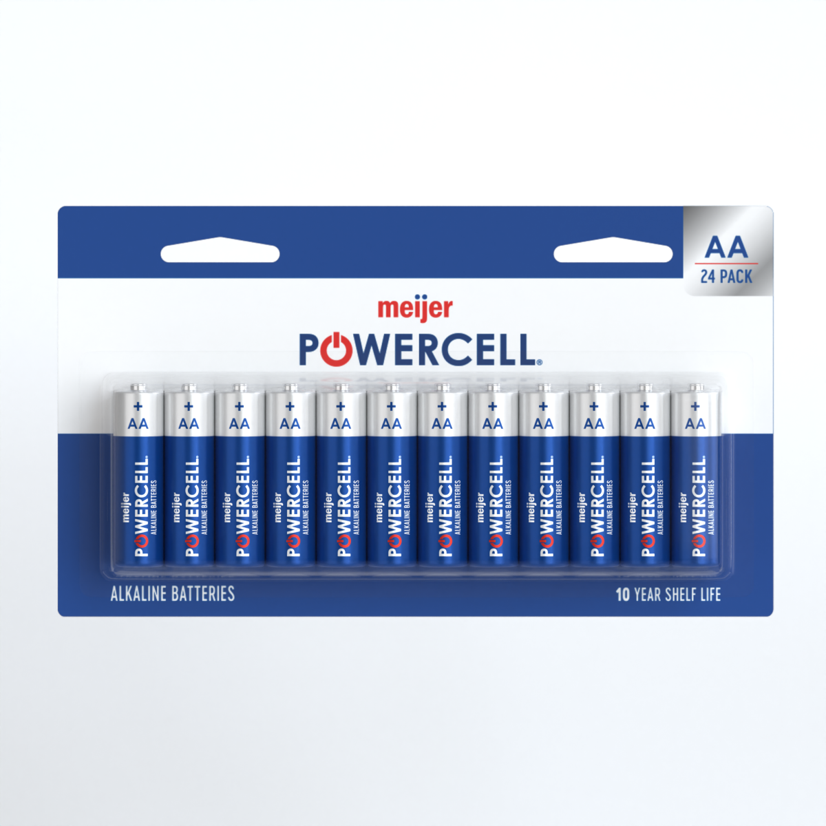 slide 1 of 1, Meijer Powercell Alkaline Battery Aa, 24pk, 24 ct