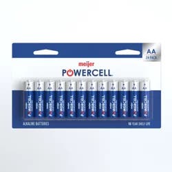 Meijer Powercell Alkaline Battery AA