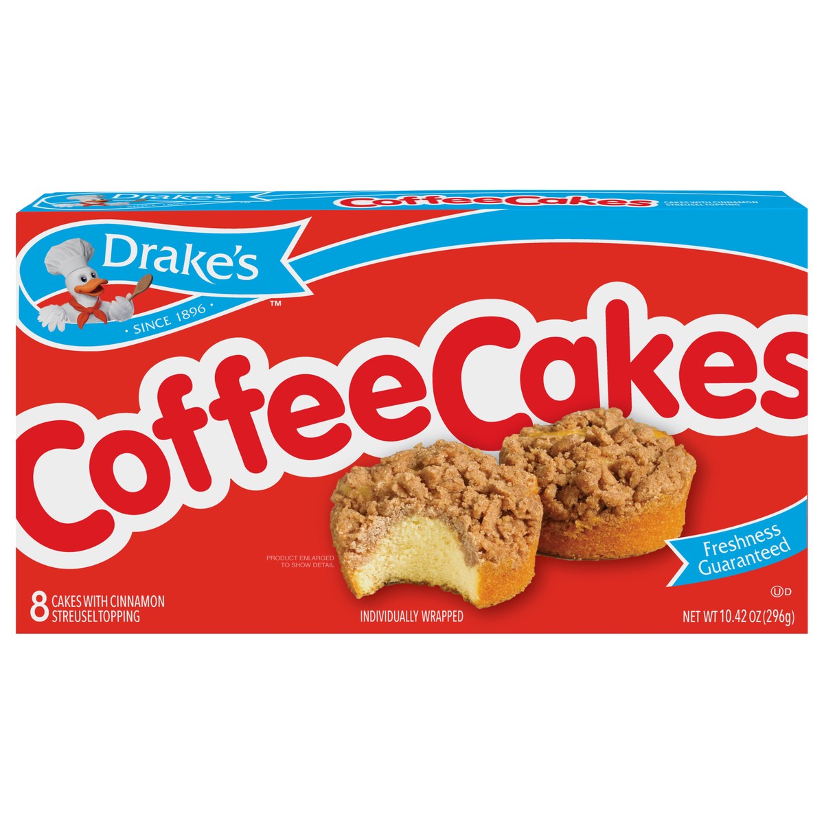 slide 1 of 8, Drake's Cakes, Drake's Family Pack Coffee Cakes with cinnamon streusel topping, 12.22 oz