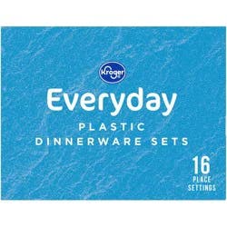 Kroger Everyday White Plastic Dinnerware Sets