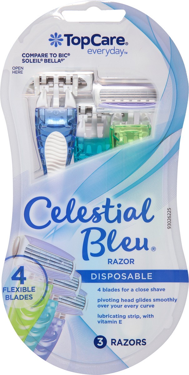 slide 6 of 9, TopCare Everyday Celestial Bleu Disposable Razors 3 ea, 3 ct