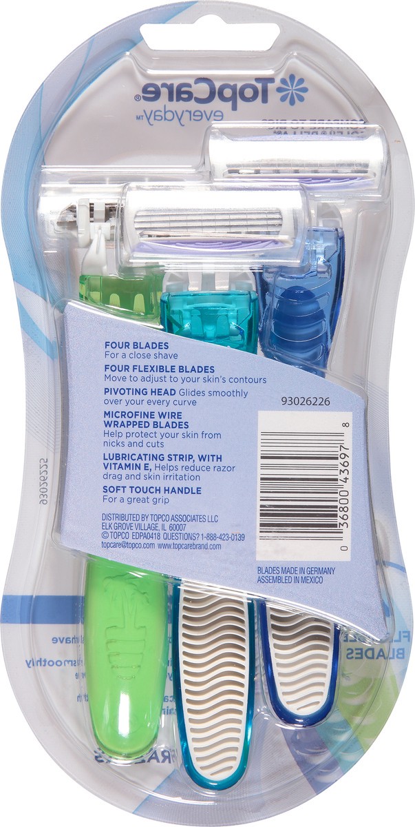 slide 2 of 9, TopCare Everyday Celestial Bleu Disposable Razors 3 ea, 3 ct