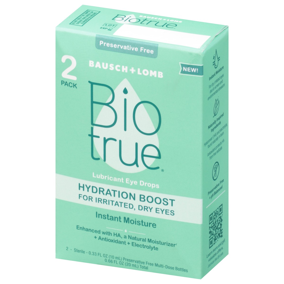 Biotrue Instant Moisture Hydration Boost Lubricant Eye Drops 2 Pack Bottle 2 Ea 2 Ct Shipt