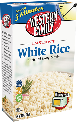 slide 1 of 1, Western Family Instant Rice, 14 oz