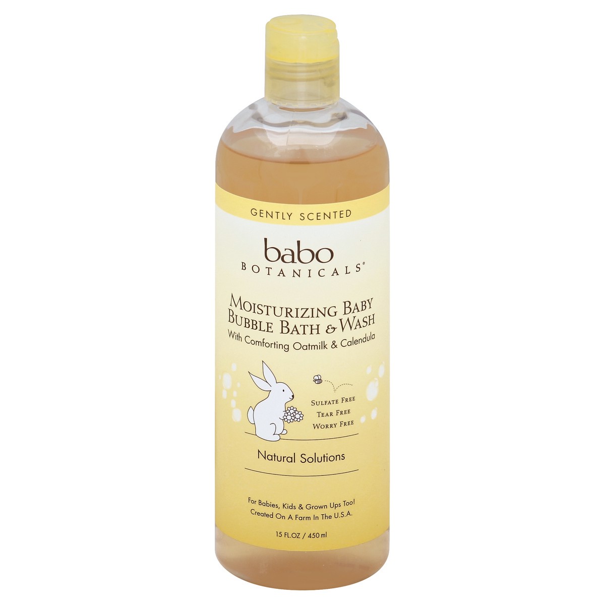 slide 2 of 2, babo Botanicals Bubble Bath & Wash 15 oz, 15 oz