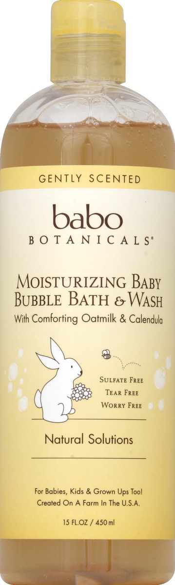 slide 1 of 2, babo Botanicals Bubble Bath & Wash 15 oz, 15 oz