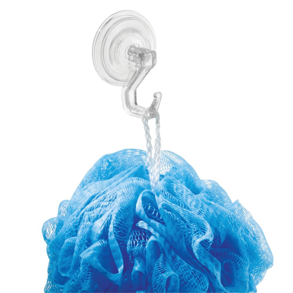 slide 3 of 6, InterDesign Clear Power-Lock Suction Hooks - 2 Pack - Clear, 1 ct