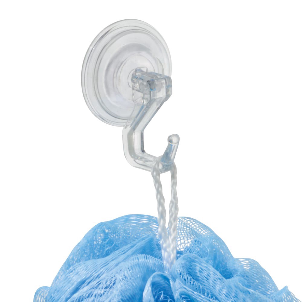 slide 4 of 6, InterDesign Clear Power-Lock Suction Hooks - 2 Pack - Clear, 1 ct