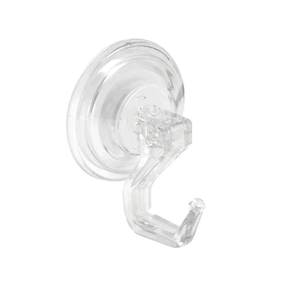 slide 1 of 6, InterDesign Clear Power-Lock Suction Hooks - 2 Pack - Clear, 1 ct