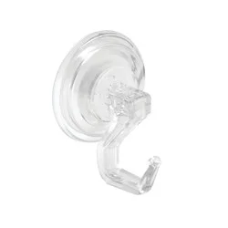 InterDesign Clear Power-Lock Suction Hooks - 2 Pack