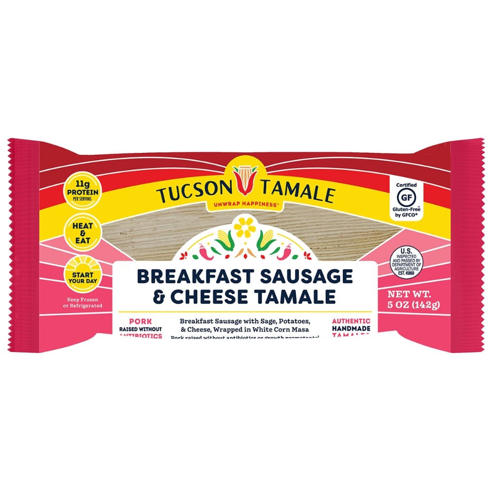 slide 1 of 1, Tucson Tamale Tuscan Tamale Company Tamale Breakfast Sausage Cheese, 5 oz