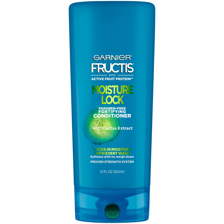 slide 1 of 1, Garnier Fructis With Active Fruit Protein Moisture Lock Fortifying Conditioner With Cactus Extract, 21 oz
