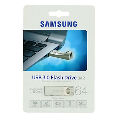 slide 1 of 1, Samsung Flash Drive Bar 64GB Silver, 1 ct