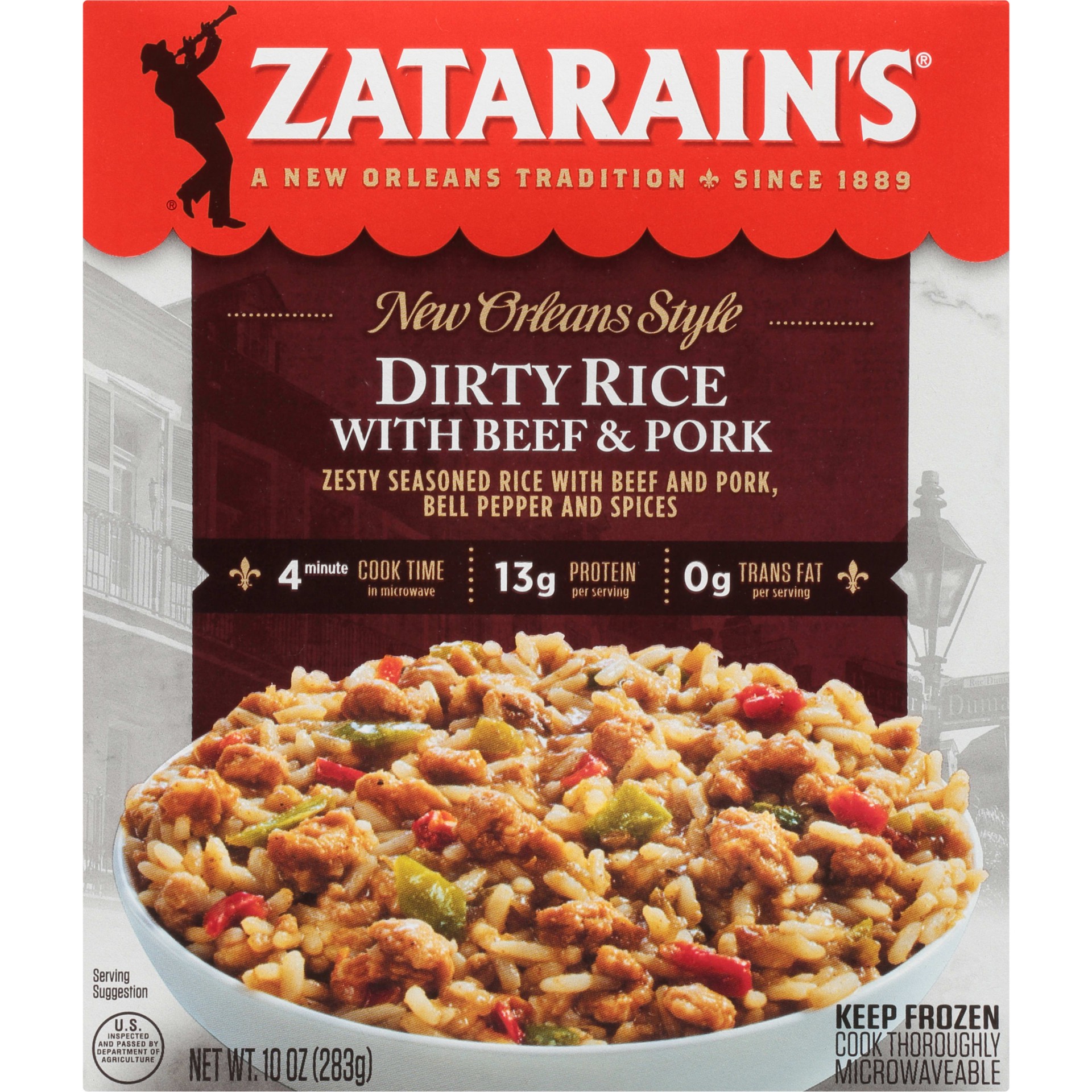 slide 1 of 5, Zatarain's Frozen Meal - Dirty Rice - Beef & Pork, 10 oz