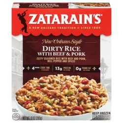 Zatarain's Frozen Meal - Dirty Rice - Beef & Pork, 10 oz