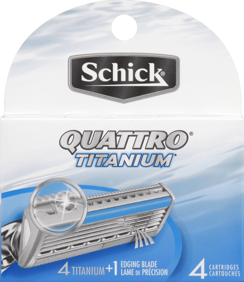 slide 4 of 5, Schick Quattro Titanium Razor Refills, 4 ct