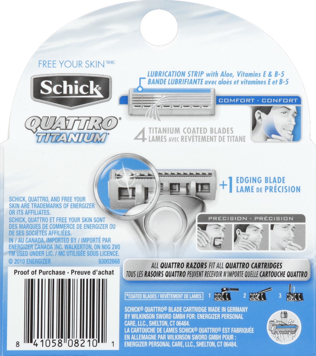 slide 5 of 5, Schick Quattro Titanium Razor Refills, 4 ct