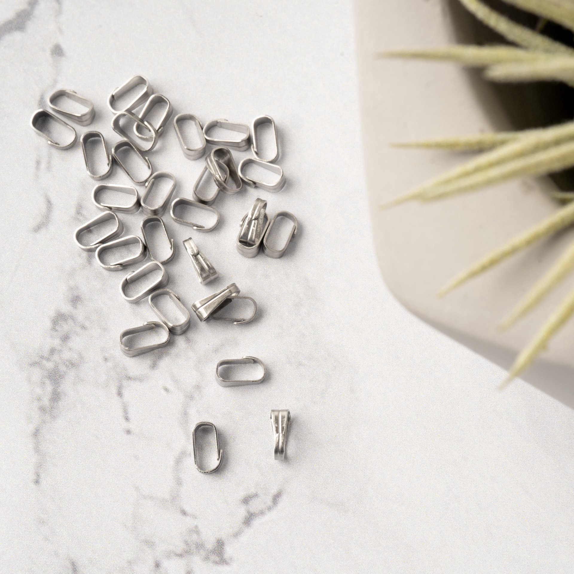 slide 3 of 3, 6mm Pinch Bails, 30ct. By Bead Landing, 6 mm