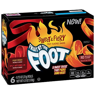 slide 1 of 1, Fruit by the Foot Sweet Fiery Fruit Rolls, 6 ct; 0.75 oz