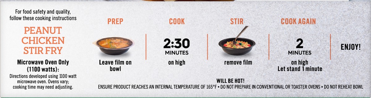 slide 11 of 12, Lean Cuisine Peanut Chicken Stir Fry Frozen Bowl, 10.88 oz