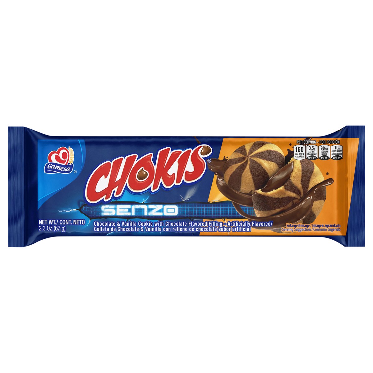 slide 7 of 8, Gamesa Cookies Chokis Senzo - 2.3 oz, 2.3 oz