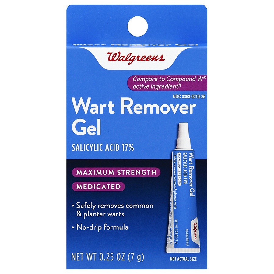 slide 1 of 5, Walgreens Maximum Strength Medicated Wart Remover Gel, 0.25 oz