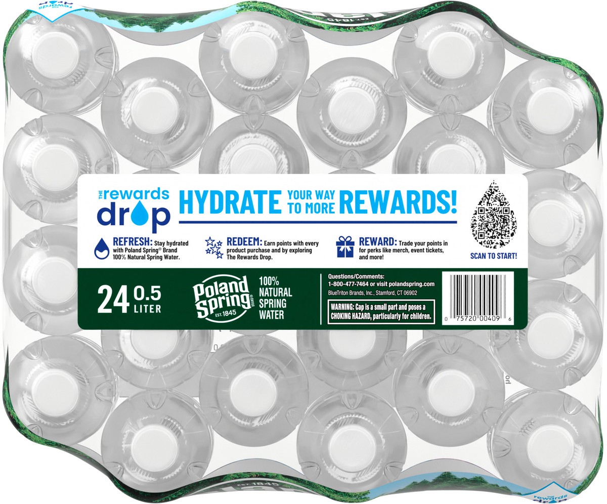 slide 6 of 8, Poland Spring Brand 100% Natural Spring Water, 16.9-ounce plastic bottles (Pack of 24), 16.9 fl oz