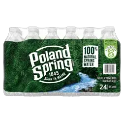 POLAND SPRING Brand 100% Natural Spring Water, 16.9-ounce plastic bottles (Pack of 24)