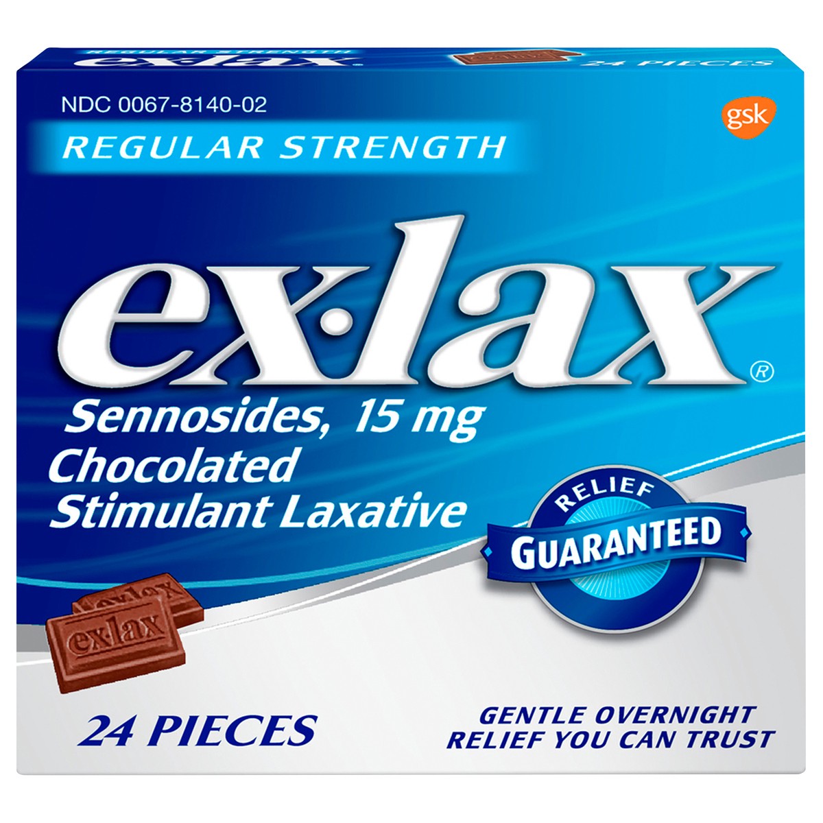 slide 8 of 8, ex-lax Regular Strength Chocolated Stimulant Laxative Constipation Relief Pills for Occasional Constipation - 24 count, 24 ct