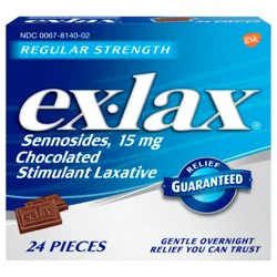 ex-lax Regular Strength Chocolated Stimulant Constipation Relief Laxative Pills - 24 count