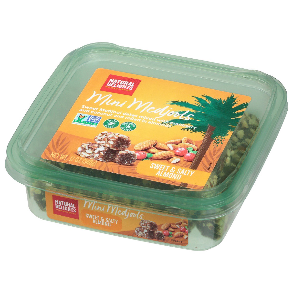 slide 2 of 8, Natural Delights Sweet & Salty Almond Mini Medjools - 12 oz, 12 oz