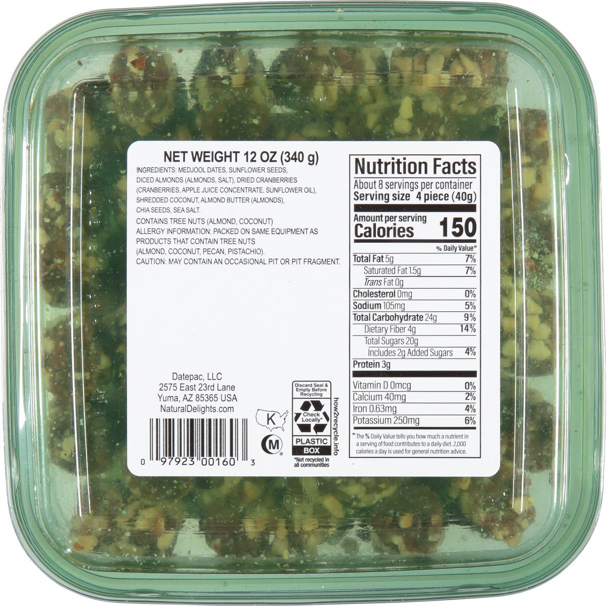 slide 8 of 8, Natural Delights Sweet & Salty Almond Mini Medjools - 12 oz, 12 oz