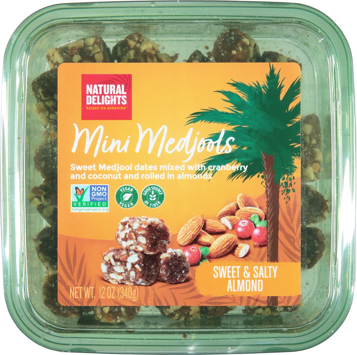 slide 5 of 8, Natural Delights Sweet & Salty Almond Mini Medjools - 12 oz, 12 oz