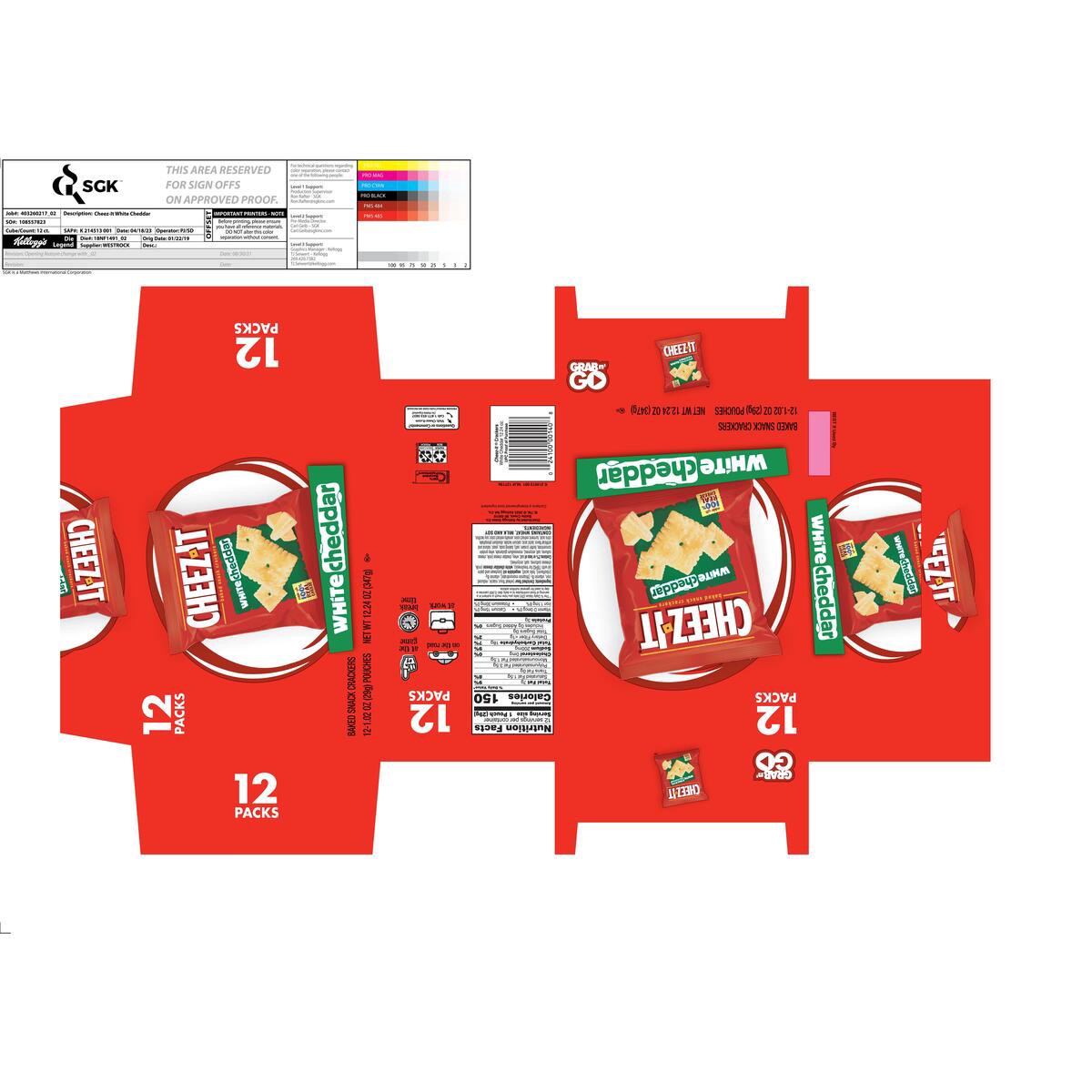 slide 10 of 13, Cheez-It White Cheddar Baked Snack Crackers, 12 ct