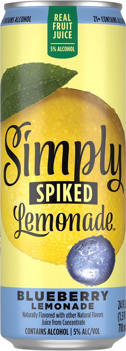slide 7 of 7, Simply Spiked Beer, Blueberry Lemonade, 24 fl oz