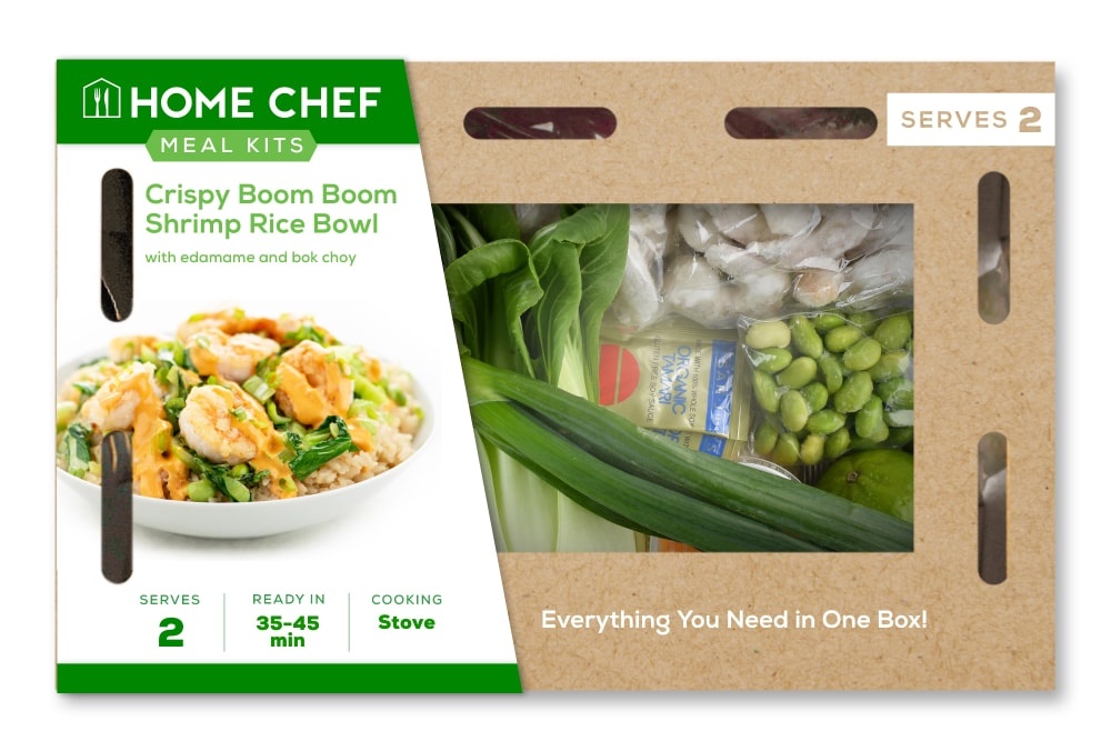 slide 1 of 1, Home Chef Meal Kit Crispy Boom Boom Shrimp Rice Bowl With Edamame And Bok Choy, 34 oz