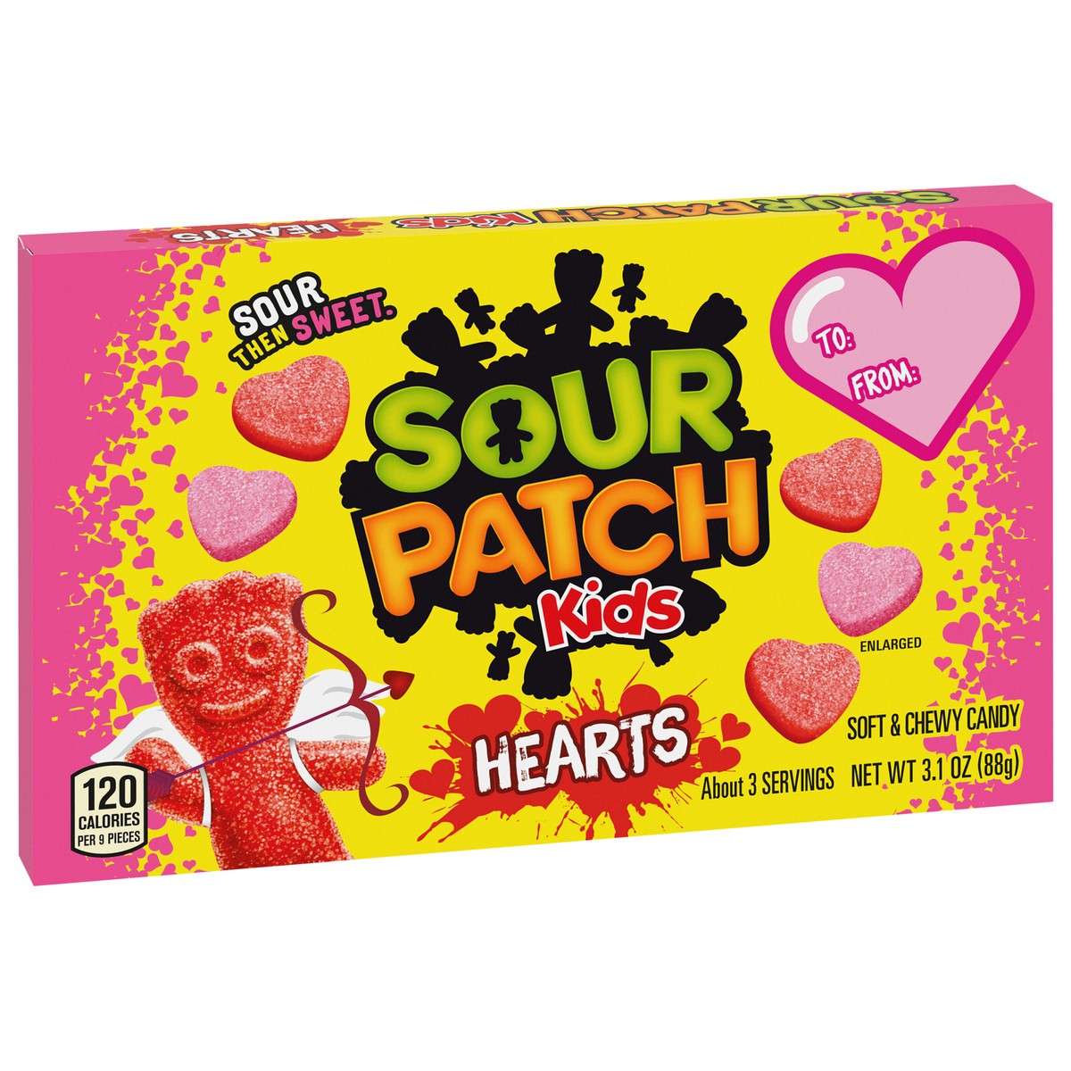 slide 12 of 15, SOUR PATCH KIDS Soft & Chewy Valentines Day Candy Hearts, 3.1 oz, 3.1 oz