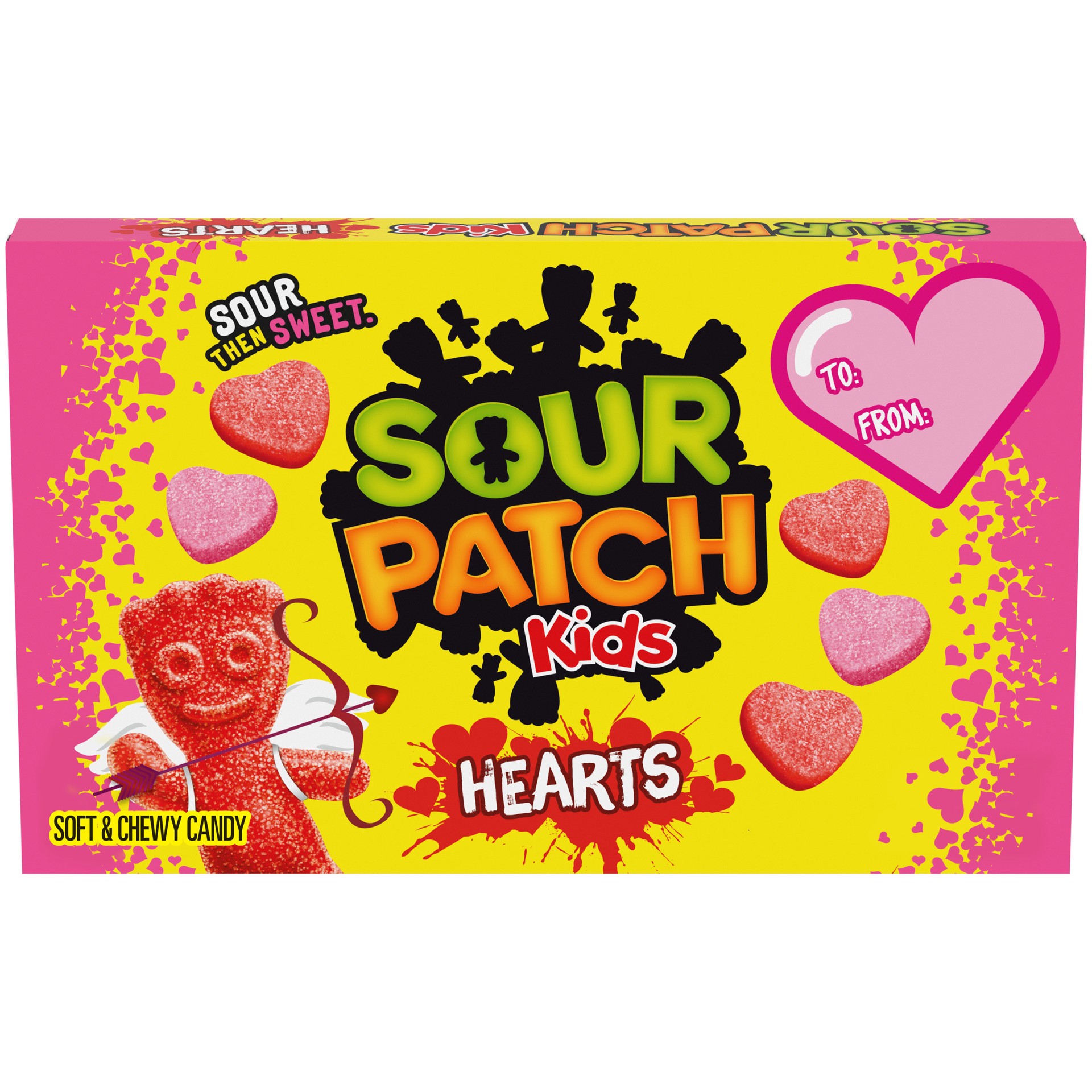 slide 1 of 15, SOUR PATCH KIDS Soft & Chewy Valentines Day Candy Hearts, 3.1 oz, 3.1 oz