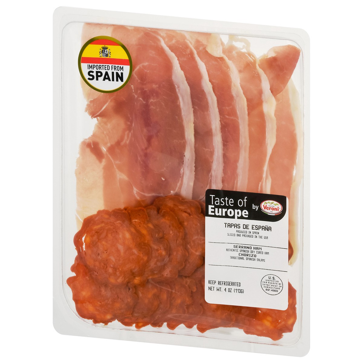 slide 4 of 9, Veroni Serrano Ham & Chorizo 4 oz, 4 oz