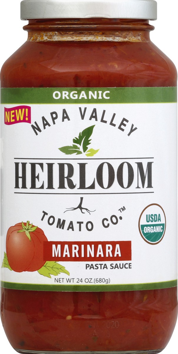 slide 2 of 2, Napa Valley Heirloom Tomato Co. Pasta Sauce, Organic, Marinara, 24 oz
