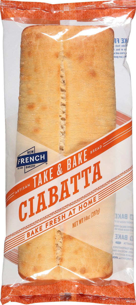 slide 11 of 13, New French Bakery New French Ciabatta Bread Take And Bake, 14 oz