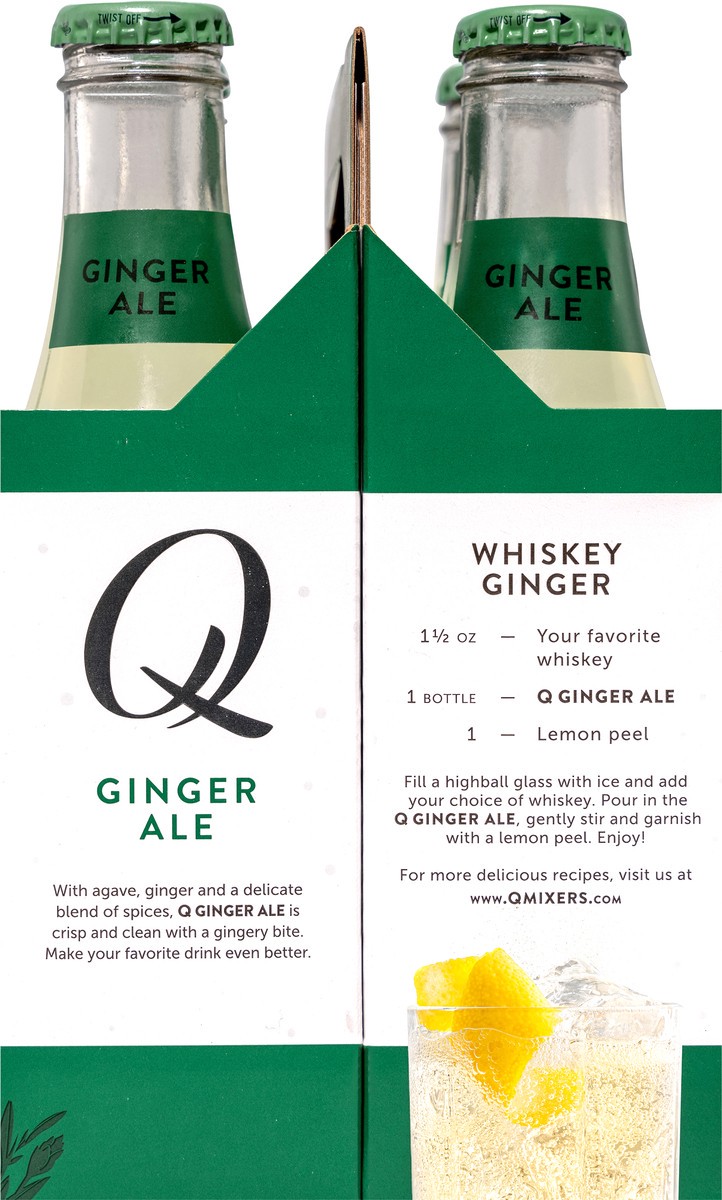 slide 5 of 6, Q Mixers Ginger Ale, Premium Cocktail Mixer Made with Real Ingredients, (4 Bottles) - 4 ct, 4 ct