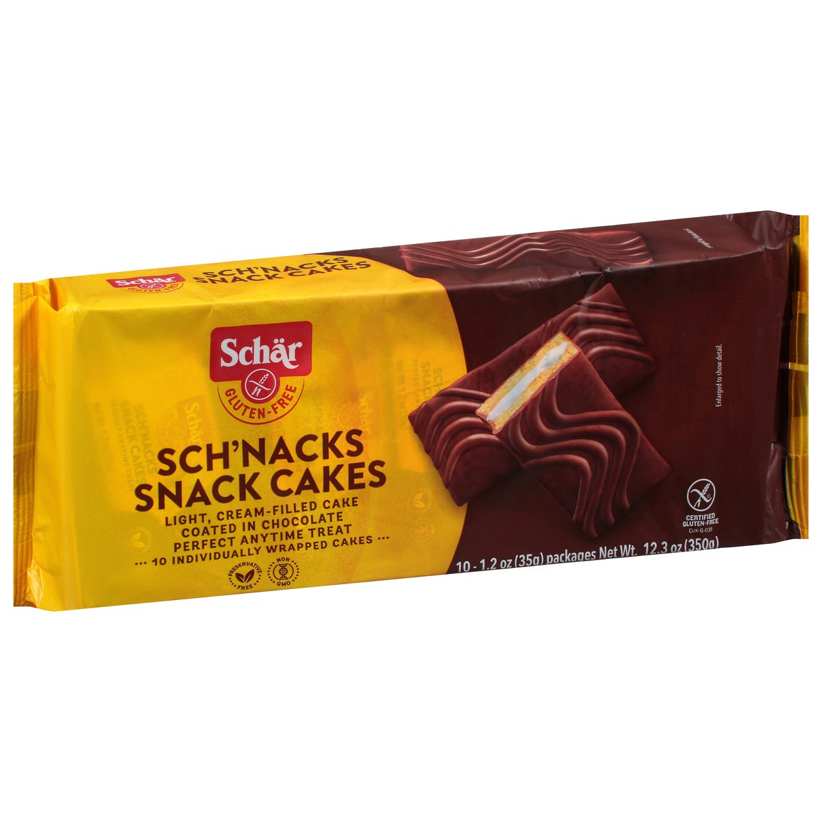 slide 8 of 9, Schär Gluten-Free Sch'nacks Snack Cakes 10 - 1.2 oz Packages, 10 ct