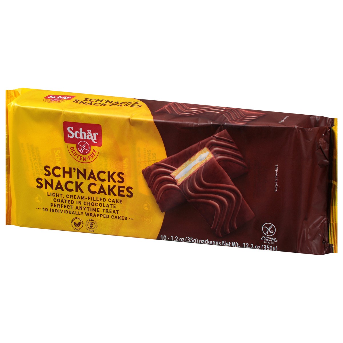 slide 7 of 9, Schär Gluten-Free Sch'nacks Snack Cakes 10 - 1.2 oz Packages, 10 ct