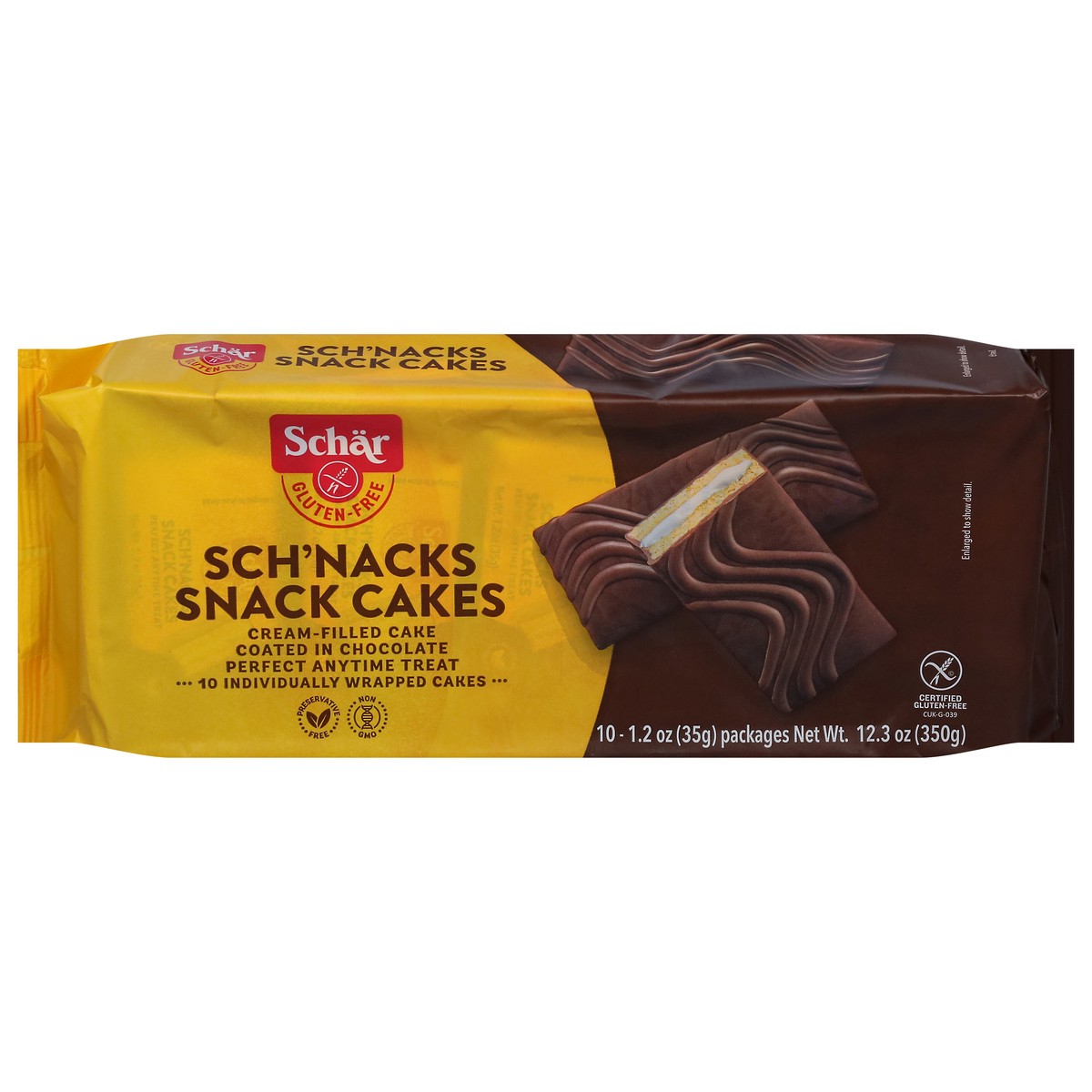 slide 1 of 9, Schär Gluten-Free Sch'nacks Snack Cakes 10 - 1.2 oz Packages, 10 ct